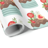 Feestive vakantiekaart Verpakkingspapier Cadeaupapier (Rol Hoek)