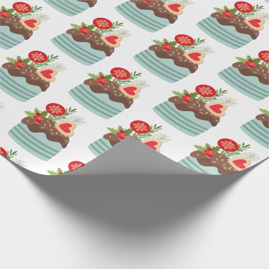 Feestive vakantiekaart Verpakkingspapier Cadeaupapier (Hoek)