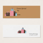 Feestive vakantiepakketten cadeautjes Labels Mini Visitekaartjes (Voorkant /achterkant)