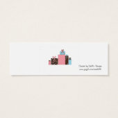 Feestive vakantiepakketten cadeautjes Labels Mini Visitekaartjes (Achterkant)