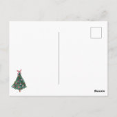 Feestive Waterverf kerstboom Briefkaart (Achterkant)