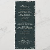 Feestive Waterverf Kerstmis Wreath Wedding Programmakaart (Achterkant)