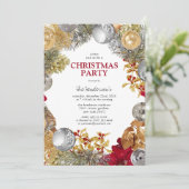 Feestive Winter Kerstfeest Kaart (Staand voorkant)