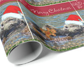 Feestive Zee Otter Holiday Wrapping Paper Cadeaupapier (Rol Hoek)