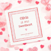 Feestje 1e verjaardag lieve schat servet