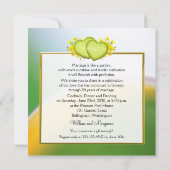 Feestje 20-jarig jubileum Gele Bloemen Harten Kaart (Achterkant)