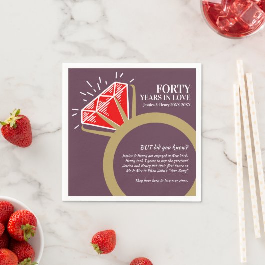 feestje 40ste huwelijksverjaardag robijnen ring le servet (Insitu)