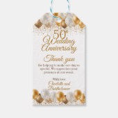 Feestje 50ste huwelijksverjaardag cadeaulabel (Voorkant)