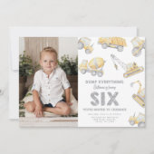 Feestje 6e verjaardag SIX Kaart (Voorkant)
