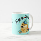 Feestje! Aangepaste Birthday Doge Birthday  Koffiemok (Voorkant rechts)