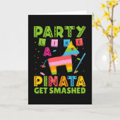 Feestje als Pinata wordt kapot geslagen Kaart (Gele Bloem)
