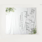 Feestje Begonnen Groene Huwelijksfotobackdrop Wandkleed (Voorkant (horizontaal))