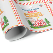 Feestje Circus Carnaval Thema voor Kinderen Cadeaupapier (Rol Hoek)