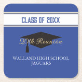 Feestje! CUSTOM Class Reunion Kartonnen Onderzetters (Voorkant)