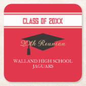 Feestje! CUSTOM Class Reunion Kartonnen Onderzetters (Voorkant)