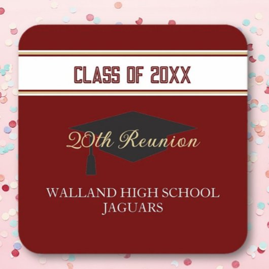 Feestje! CUSTOM Class Reunion Kartonnen Onderzetters