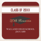 Feestje! CUSTOM Class Reunion Kartonnen Onderzetters (Voorkant)