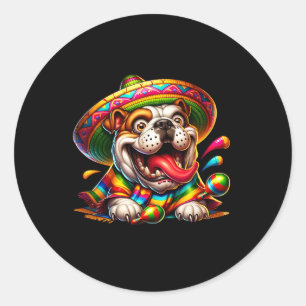 Feestje Familie Cinco De Mayo Mexicaans Engels Ronde Sticker
