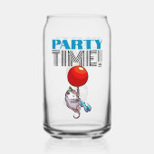 FEestje! Feest Possum Grappige Zwevende Opossum Blikvorm Glas (Voorkant)