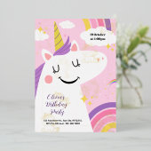 feestje folie uitnodiging (Staand Voorkant)