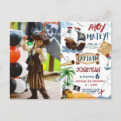 Feestje Foto Piraat Verjaardagspartij Briefkaart (Voorkant)