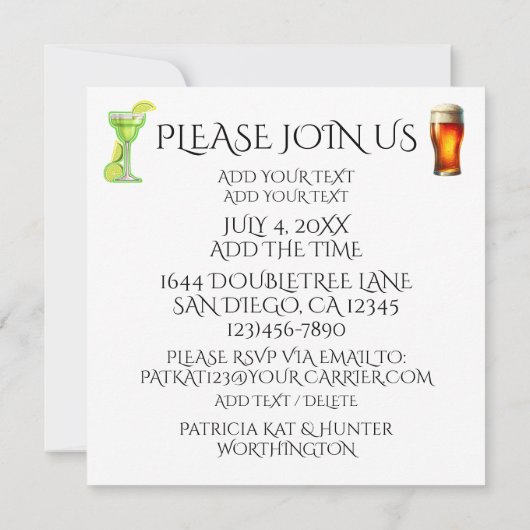 FEestJE Geinviteerd Kaart (Achterkant)