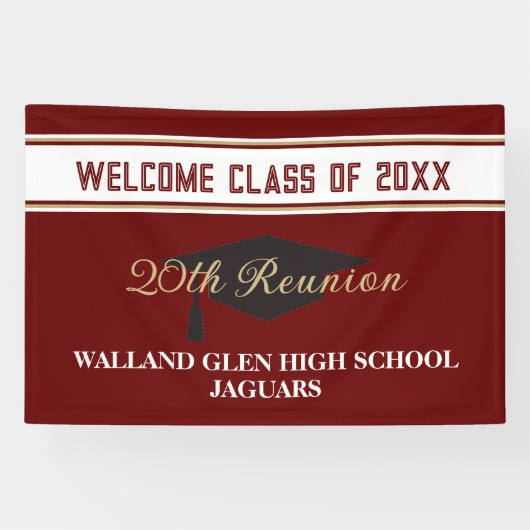 Feestje! GROTE CUSTOM Class Reunion Spandoek (Horizontaal)