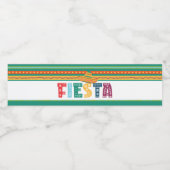 Feestje in Mexicaanse stijl Waterfles Etiket (Enkel label)