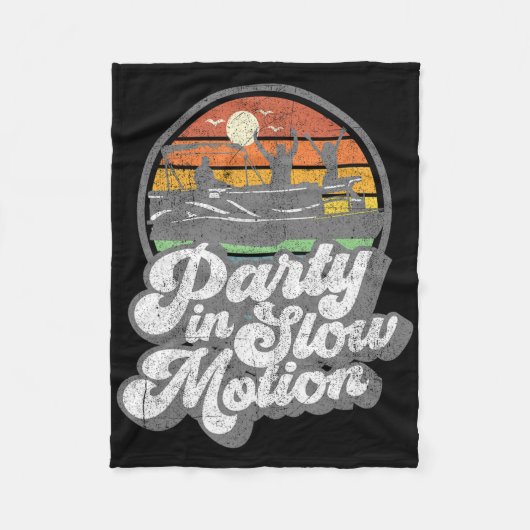 Feestje in slow motion retro grappige pontonboot b fleece deken (Voorkant)