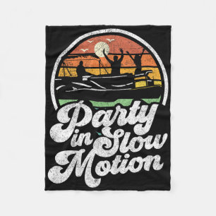 Feestje in slow motion retro grappige pontonboot b fleece deken