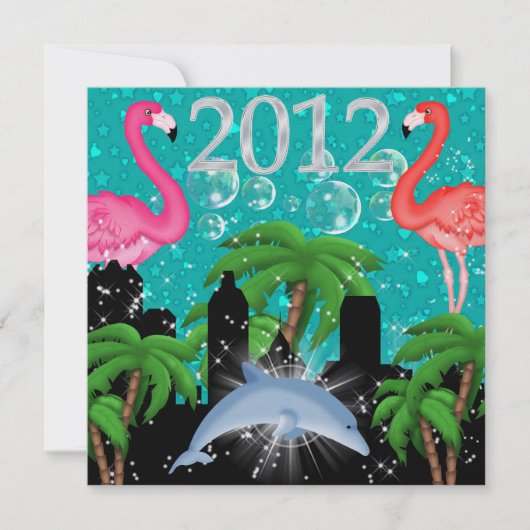 Feestje in stijl in het paradijs Schitterende lich Kaart (Voorkant)