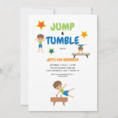 Feestje Jongen Springen & Tumblen Turnen Kaart (Voorkant)