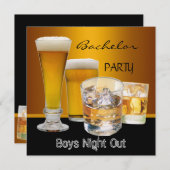 Feestje Jongens Avond Uit, Kaart (Voorkant / Achterkant)