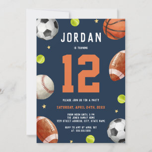 Feestje Jongens Sport Thema Verjaardag Kaart