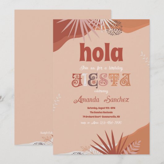 Feestje kaart (Voorkant / Achterkant)