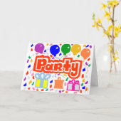 Feestje Kaart (Gele Bloem)