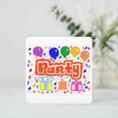 Feestje Kaart (Staand voorkant)