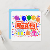 Feestje Kaart (Voorkant / Achterkant in situ)