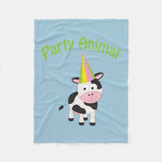 Feestje! Koe Fleece Deken (Voorkant)