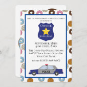 Feestje met agenten en donuts kaart (Voorkant / Achterkant)