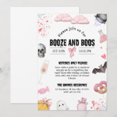 Feestje met drank en pestkoppen kaart (Voorkant / Achterkant)