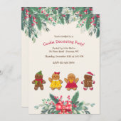 Feestje met het versieren van koekjes kaart (Voorkant / Achterkant)