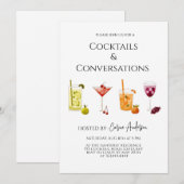 Feestje met leuke cocktails en gesprekken kaart (Voorkant / Achterkant)