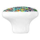 Feestje of het 1999 keramische schedel is knop (Zijkant)