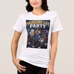 Feestje op de parkeerplaats Funny Bulldog Gameday Tri-Blend Shirt