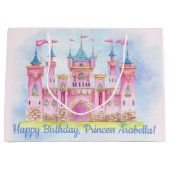 Feestje prinses verjaardag groot cadeauzakje (Voorkant)
