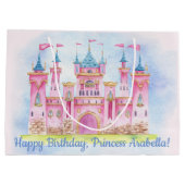 Feestje prinses verjaardag groot cadeauzakje (Achterkant)