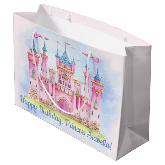 Feestje prinses verjaardag groot cadeauzakje (Achterkant Gekanteld)