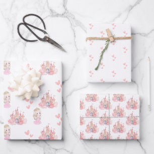 Feestje prinses verjaardag inpakpapier vel