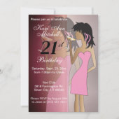 Feestje ter ere van de 21e verjaardag kaart (Voorkant)